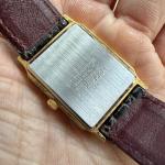 Vintage Citizen Gold Tone Tank Watch with Leather Band