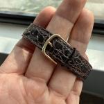 Vintage Citizen Gold Tone Tank Watch with Leather Band