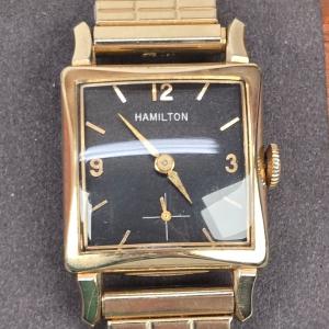 Hamilton 10K Gold Filled Vintage Square Watch