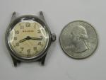 1940s Bulova Military Style Men's Stainless Steel Watch