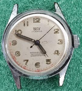 Britix Men's Military Field Wind-Up Vintage Watch