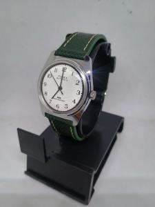 Timex Vintage Automatic Watch with Green Leather Band