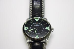 Eterna Kontiki Automatic Black Dial Leather Watch