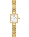 Vintage Gold Rectangular Women's Watch with Bracelet
