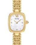 Vintage Gold Rectangular Women's Watch with Bracelet