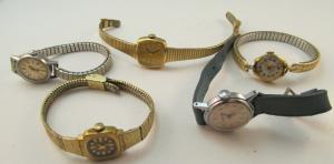 Set of 5 Vintage Ladies Mechanical Watches