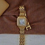 Elegant Gold Vintage Square Dial Women's Watch