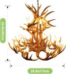 Vintage Deer Antler 12-Light Chandelier Fixture