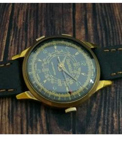 40's Pilot Style 39mm Swiss Chronograph Watch