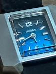 Blue Art Deco Mechanical Wind-Up Watch