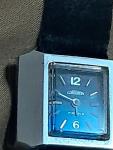 Blue Art Deco Mechanical Wind-Up Watch