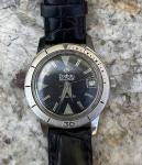 60's Zodiac Sea Wolf Men's Black Date Watch