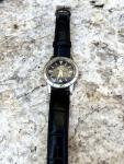 60's Zodiac Sea Wolf Men's Black Date Watch