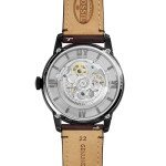 Fossil Townsman Automatic Black Leather Skeleton Watch