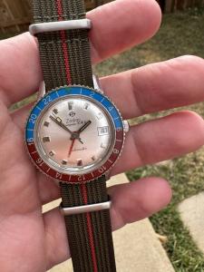 Zodiac Aerospace GMT Pepsi Vintage Automatic Watch
