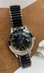 Vintage Zodiac 60s GMT Automatic Silver Dial Watch