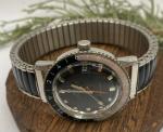 Vintage Zodiac 60s GMT Automatic Silver Dial Watch