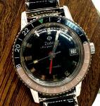Vintage Zodiac 60s GMT Automatic Silver Dial Watch