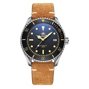 ADDIESDIVE Vintage Diver Watch with Suede Strap