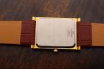 Vintage Seiko Slim Tank Green Dial Leather Watch