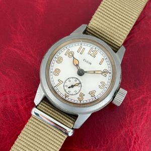 1948 Elgin US Military Vintage Luminous Wristwatch
