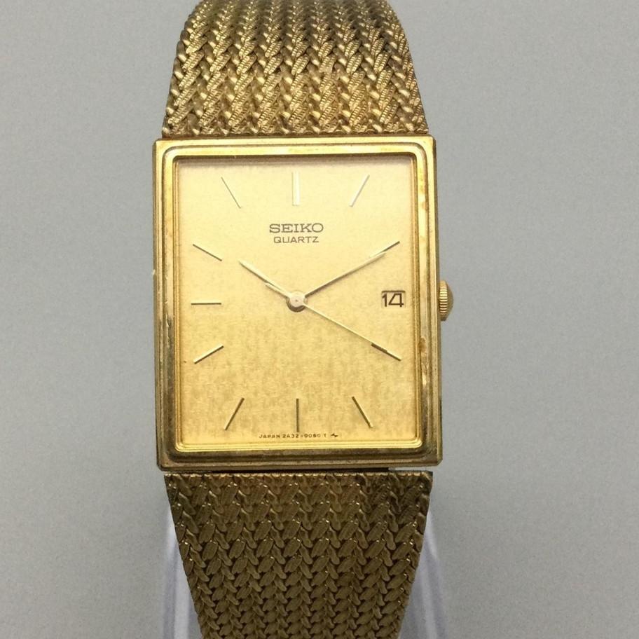 Vintage Seiko Men's Gold Tone Mesh Watch