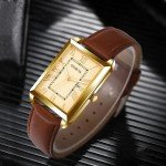 Elegant Vintage PU Leather Strap Watch Gift