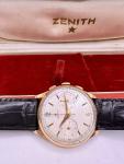 1950s Zenith Jumbo 18k Gold Chronograph Watch