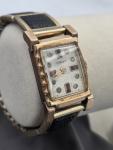 Chalet Art Deco Gold Tone Mechanical Wrist Watch