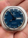 1970s Zodiac Automatic Watch with Blue Dial