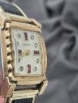 Chalet Art Deco Gold Tone Mechanical Wrist Watch