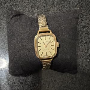 ZENTRA Vintage Gold Filled Square Women's Watch