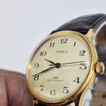 Timex 34MM Men's Mechanical Watch with Gold Dial