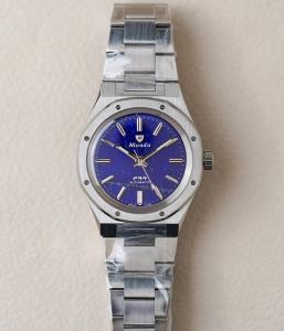 Nivada Grenchen F77 Titanium Lapis Dial Watch