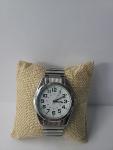 Silver Tone Military Style Vintage Analog Watch