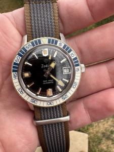 Zodiac Seawolf Rally Bezel Vintage Watch