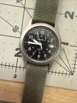 Eddie Bauer Vintage Military Field Watch, Black Dial
