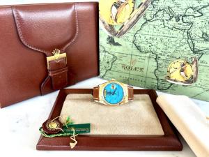 Rolex Day Date 18038 Gold Vintage Turquoise Dial