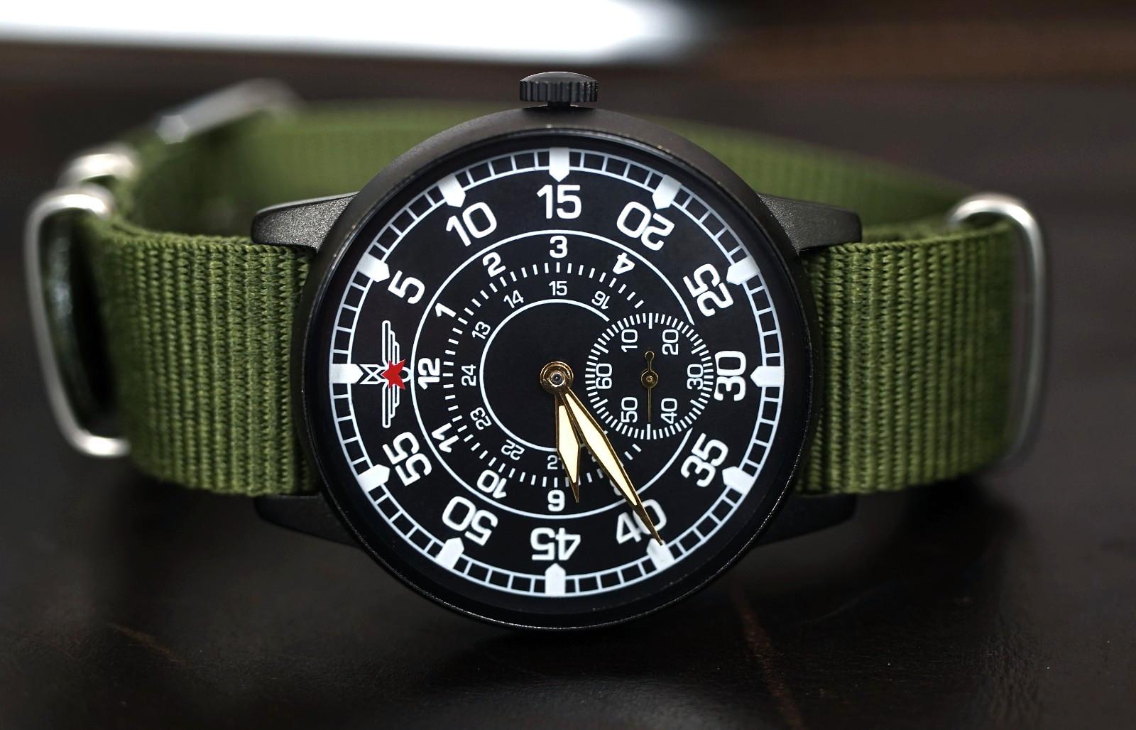 Soviet Military Pilot Victory POBEDA Men's Watch