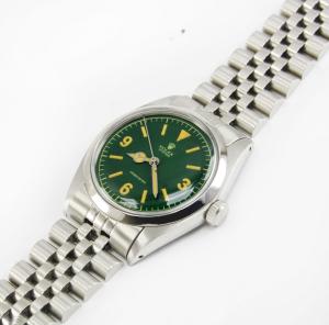 Rolex Oyster Precision Green Dial 34mm Men's Watch