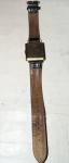 Vintage Benrus Men's Square Gold Watch with Leather Strap