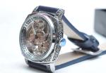 Men's Vintage Skeleton Mechanical Watch with Leather Strap