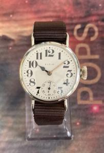 Elgin WWI Military Dial Vintage Wrist Watch