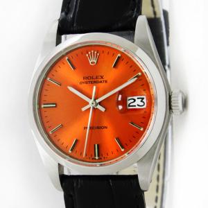 Rolex Oysterdate 34mm Orange Dial Men's Watch