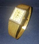 Dufonte Vintage Women's Gold Mesh Diamond Watch