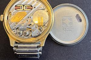 1970s Vintage Movado Zenith Gold Plated Watch