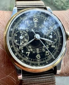 1940s Swiss WWII Landeron Military Chronograph