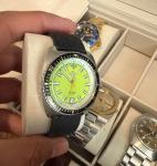 Zodiac Seadragon Vintage Quartz Watch Yellow Dial