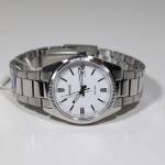 Casio Men's Vintage Stainless Steel White Dial Watch