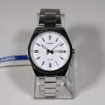 Casio Men's Vintage Stainless Steel White Dial Watch